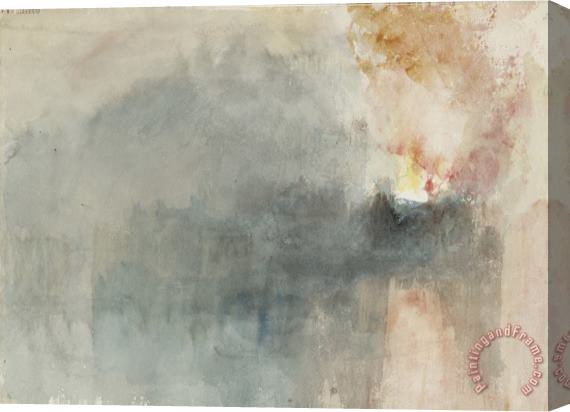 Joseph Mallord William Turner From Fire at The Tower of London Sketchbook [finberg Cclxxxiii], Fire at The Grand Storehouse of The Tower of London Stretched Canvas Painting / Canvas Art